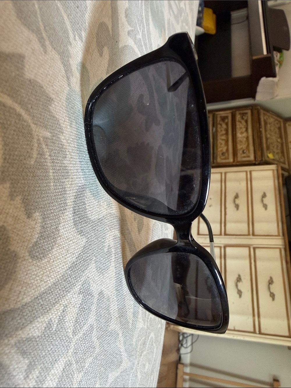 Cole Haan Black Oversized Cat-Eye Sunglasses